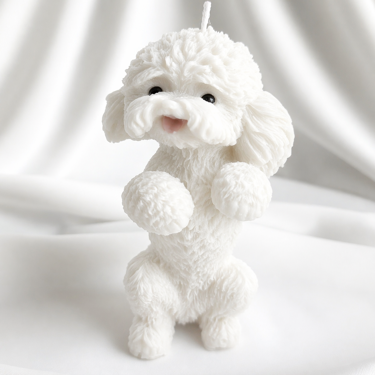 Poodle Pals Scented Candle 9cm(White)