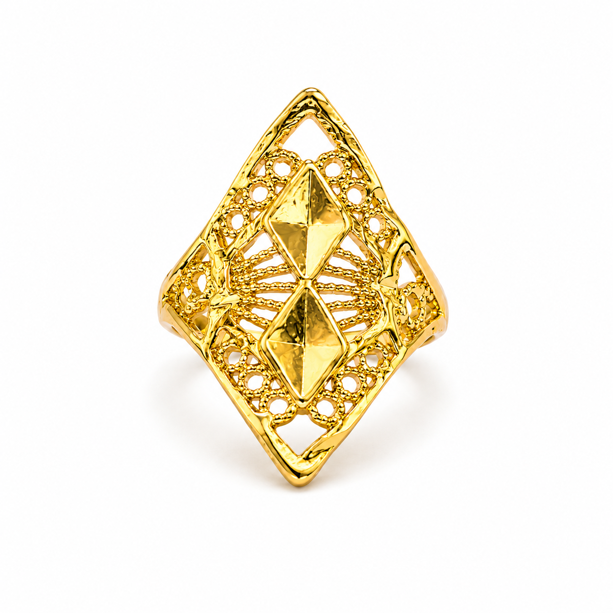 Geometric Filigree Ring - Women's Ring | Asena Boutique Qatar