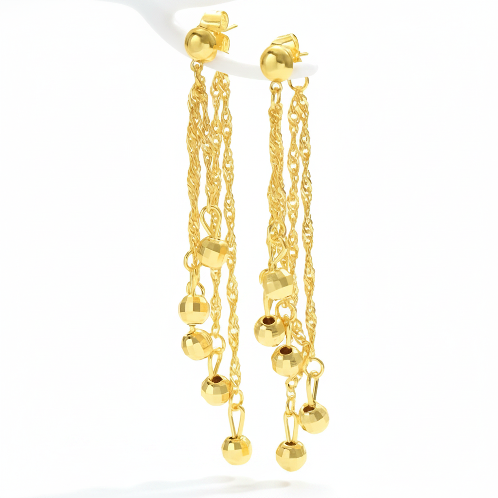 Golden Cascade Earrings - Women's Earrings | Asena Boutique Qatar