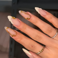 Golden Blossom Press-on Nails