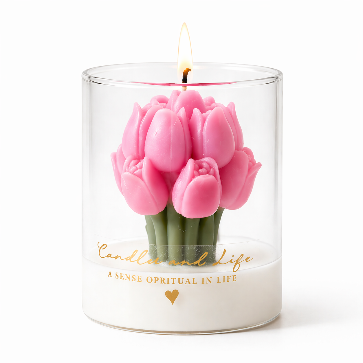 Tulip Bloom Candle (Pink)