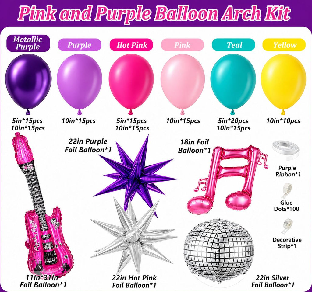 Pink & Purple Balloon Arch Kit
