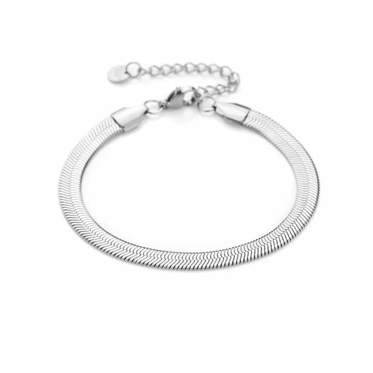 Silver Herringbone Bangle