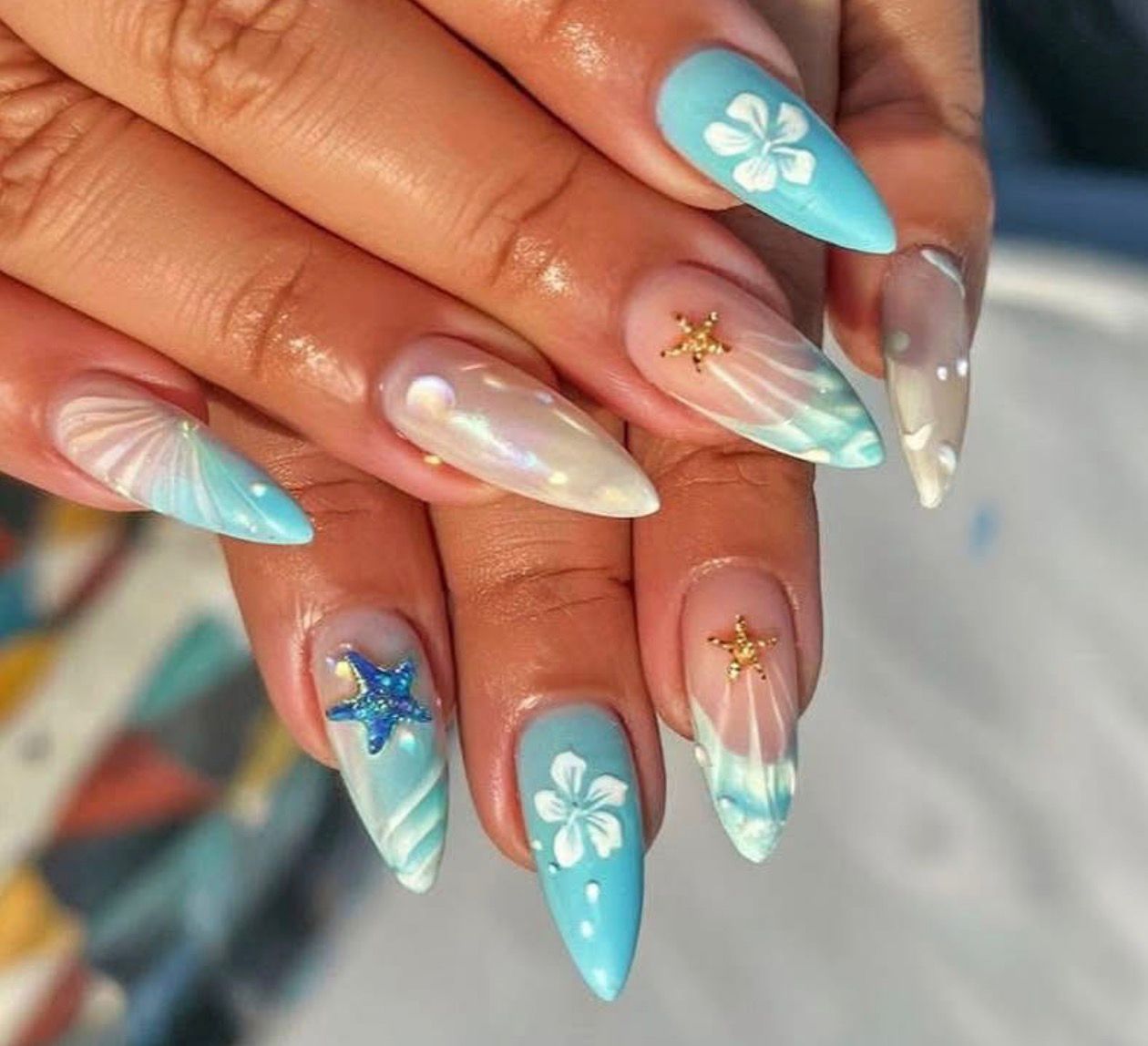 Ocean-Themed Nail Art Set