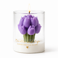 Tulip Bloom Candle (Purple)