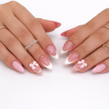 Blush Bow French Nails
