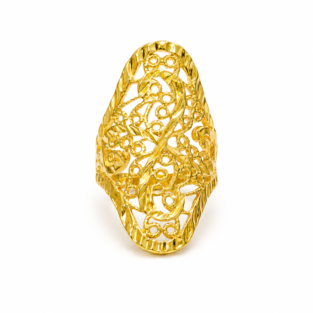Ornate Filigree Ring - Women's Ring | Asena Boutique Qatar