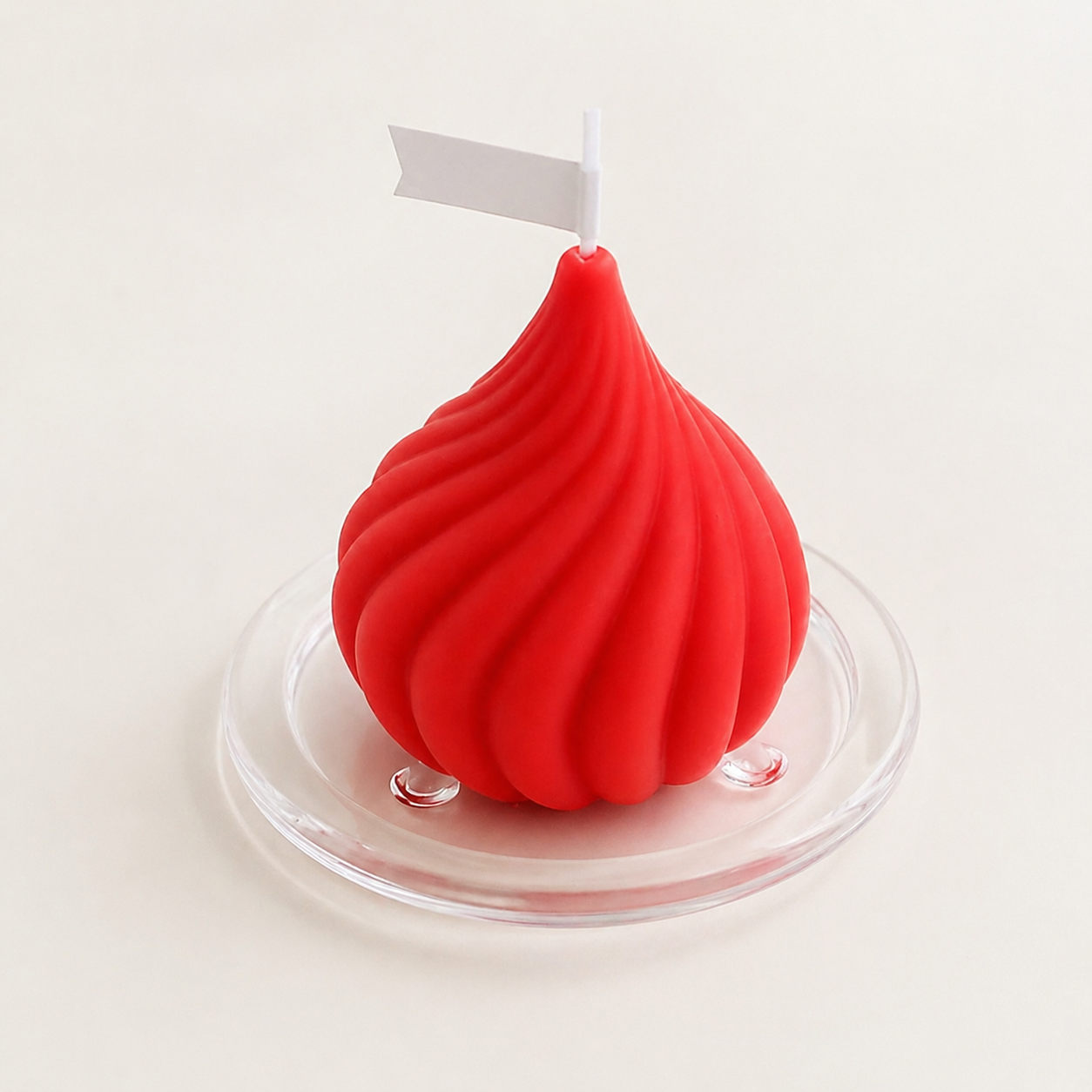 Whimsical Swirl Scented Candles 6 cm (Red)