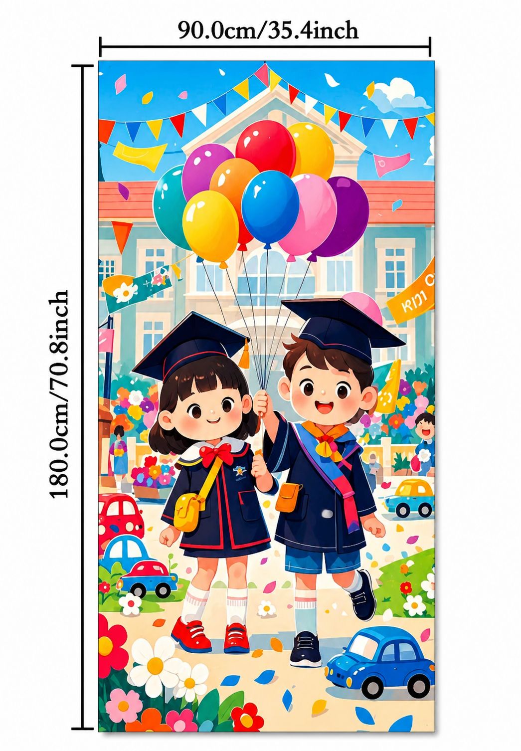 Kids Graduation Party Backdrop