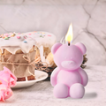 Pink Teddy Bear Candle (4 pcs)