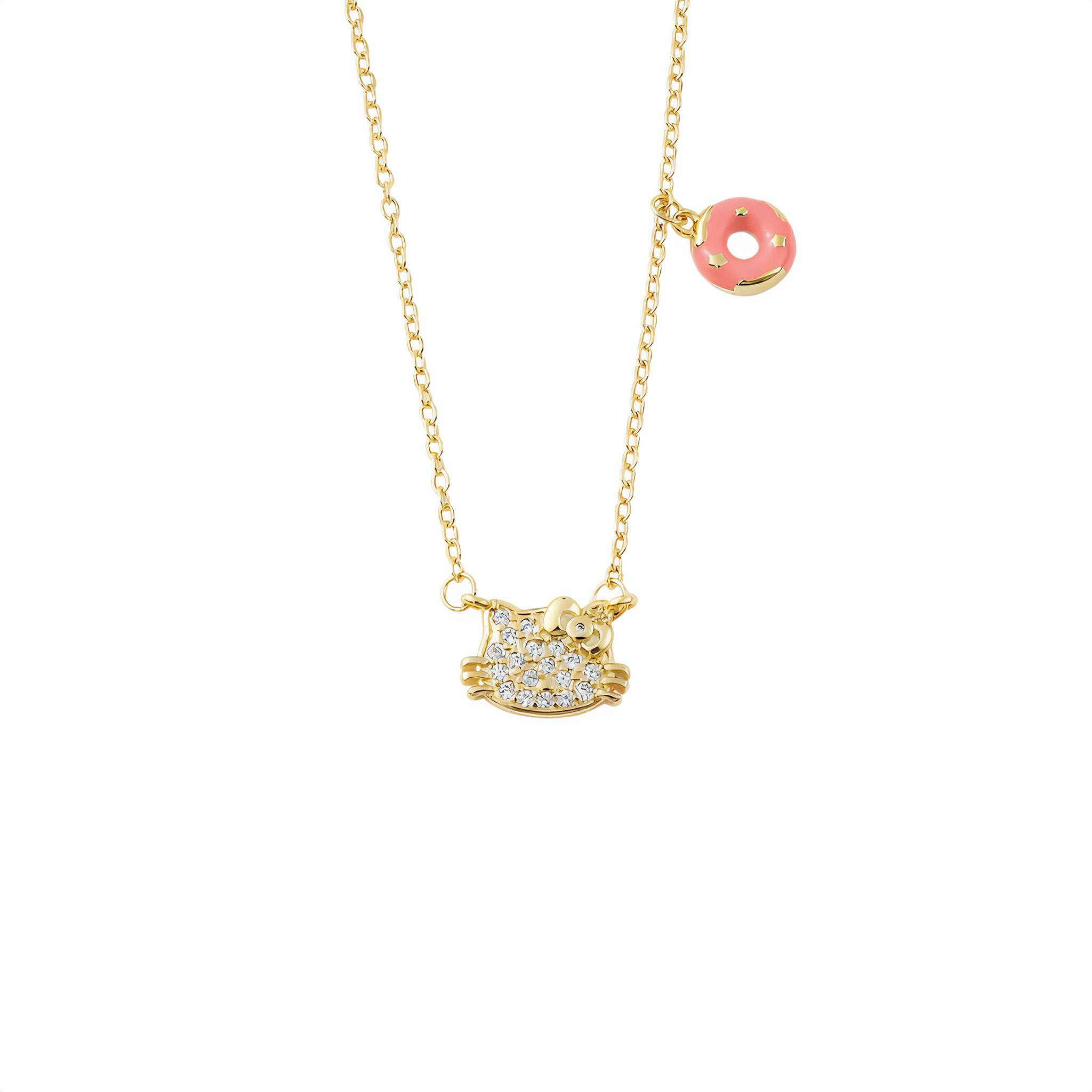 Kitty Donut Necklace