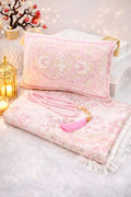 Pink Floral Prayer Mat Set
