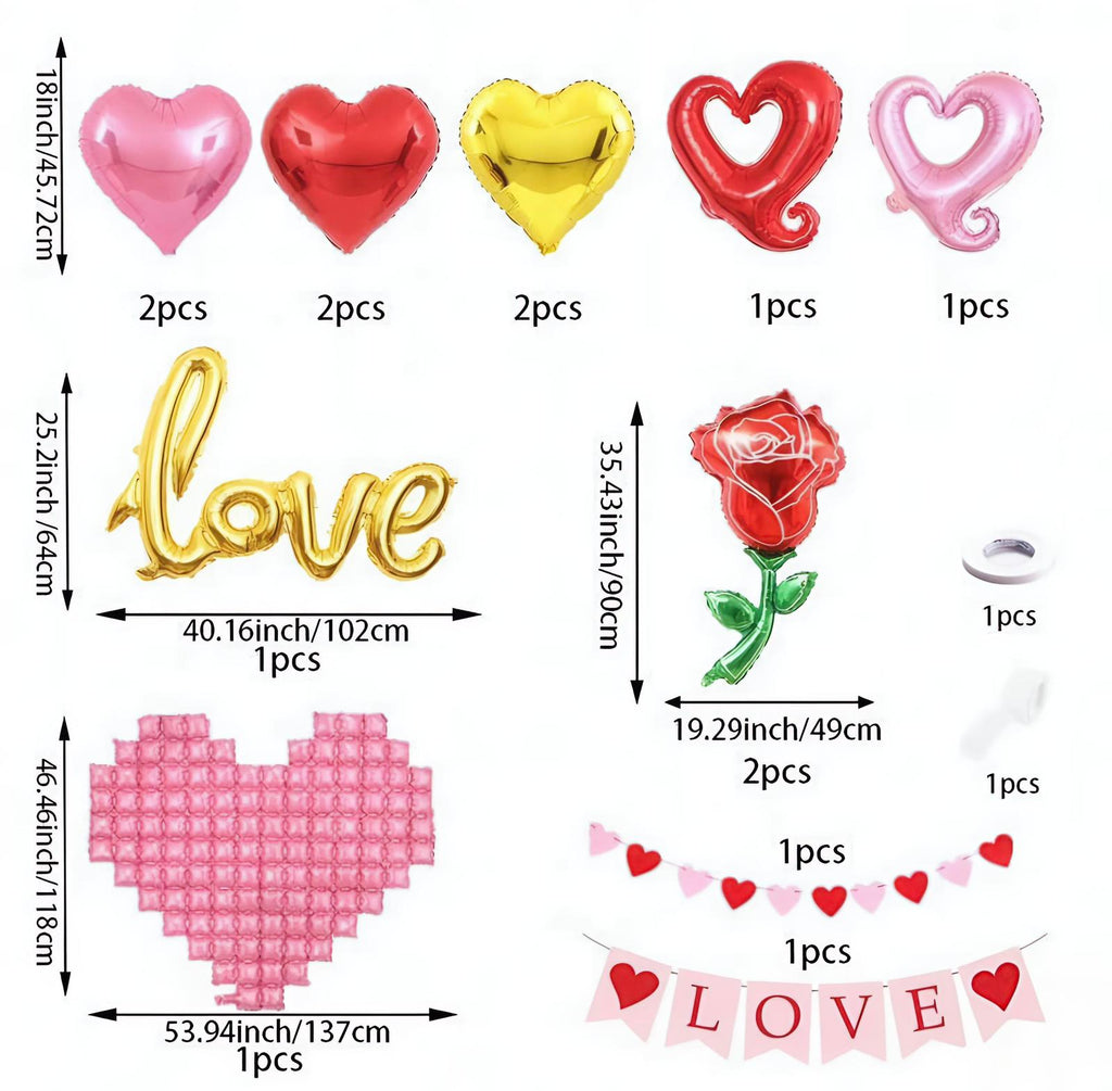 Love Celebration Balloon & Banner Set - Balloon | Asena Boutique Qatar