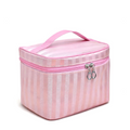Blush Stripe Makeup Bag