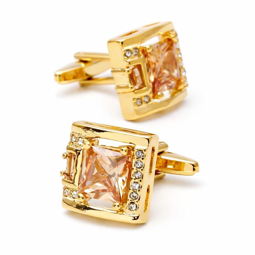 Square Crystal Cufflinks