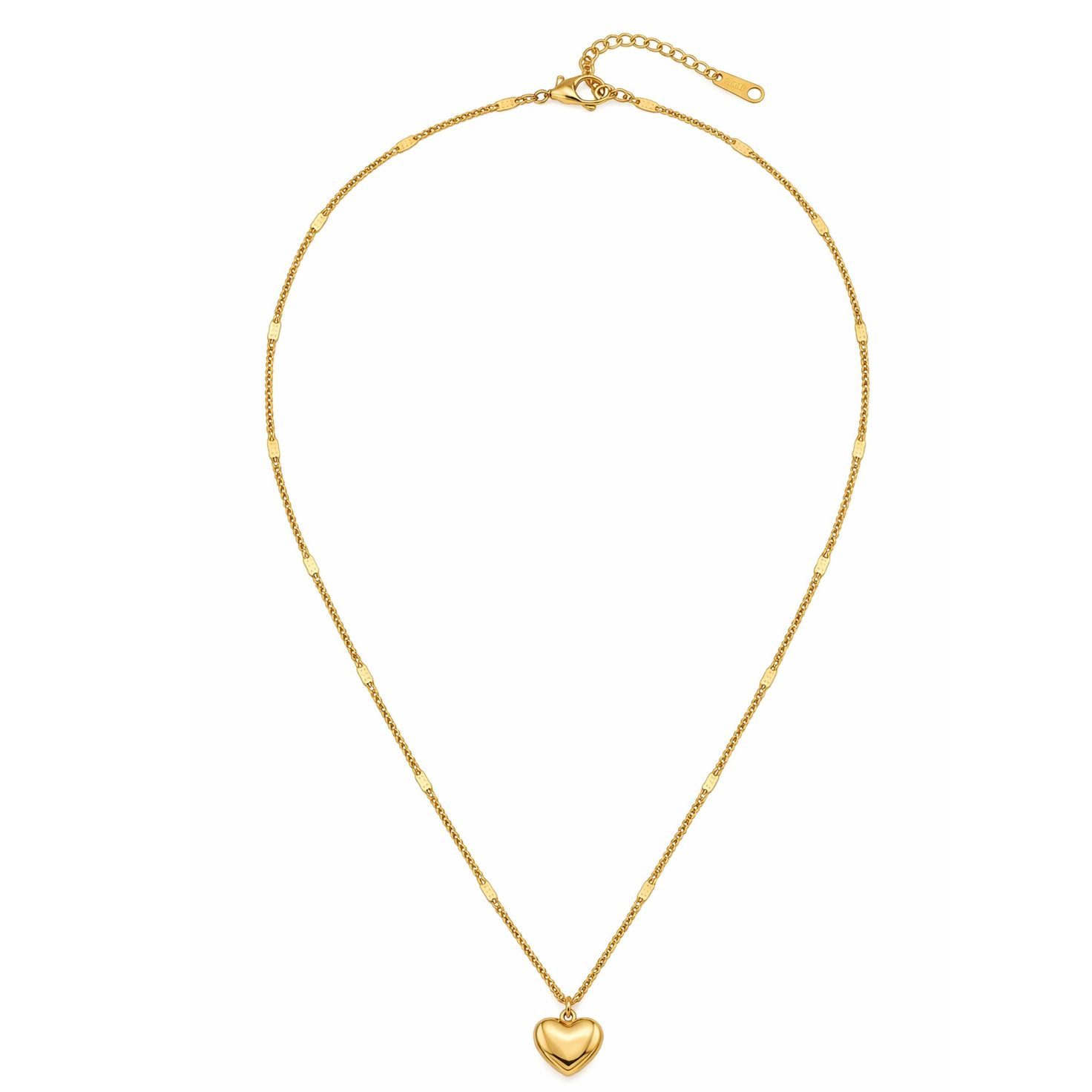 Gold Heart Pendant Necklace