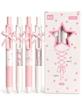 Pink Bow Lace Gel Pens - Pen Set | Asena Boutique Qatar