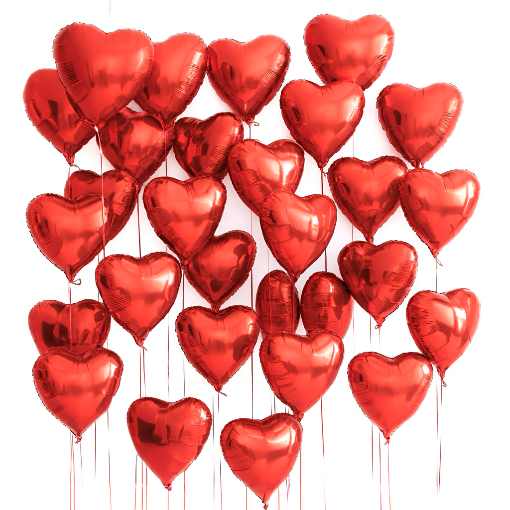 50pcs Red Heart Balloons - Balloon | Asena Boutique Qatar
