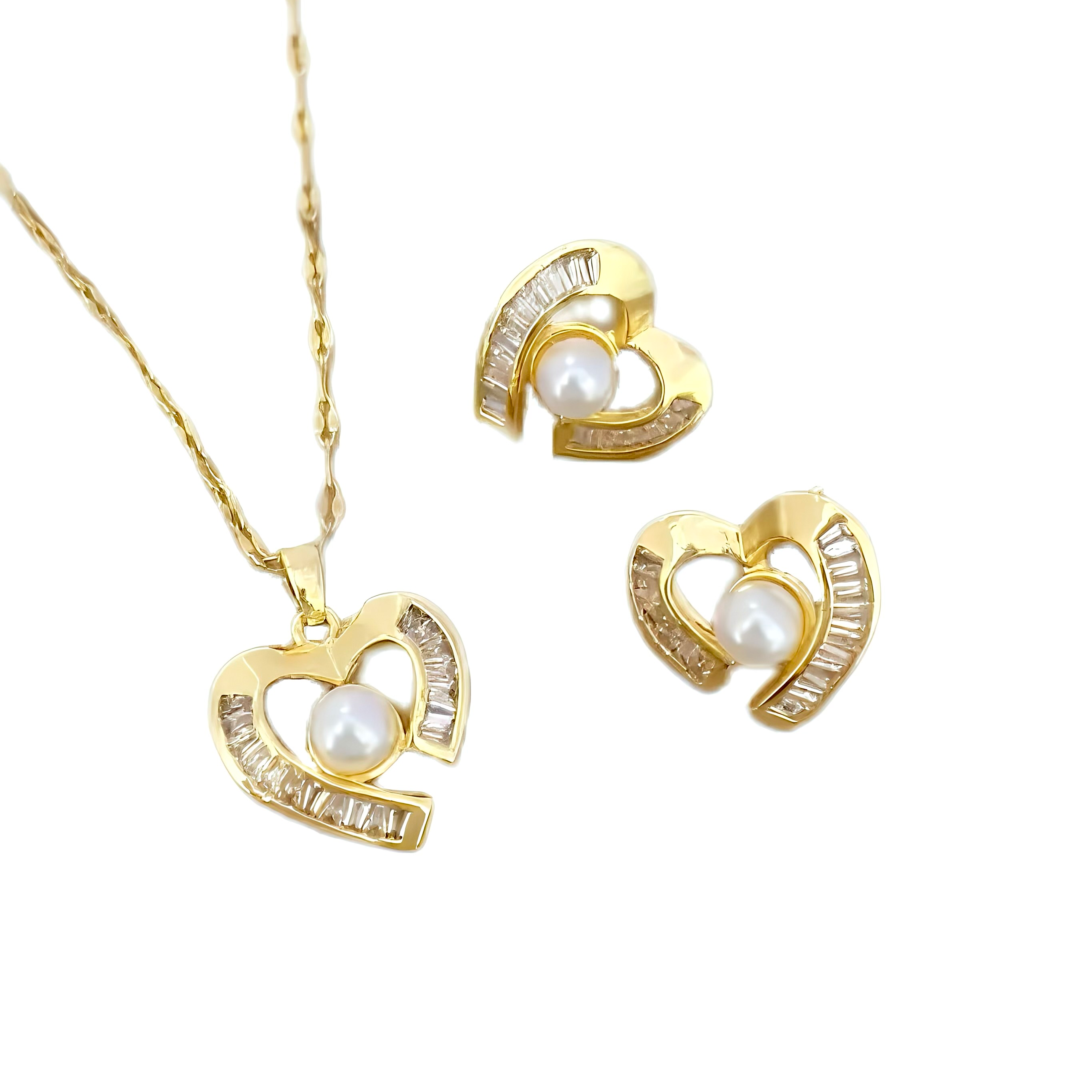 Pearl Heart Jewelry Set