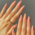 Peach Glossy Nails