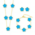 Blue Clover Jewelry Set