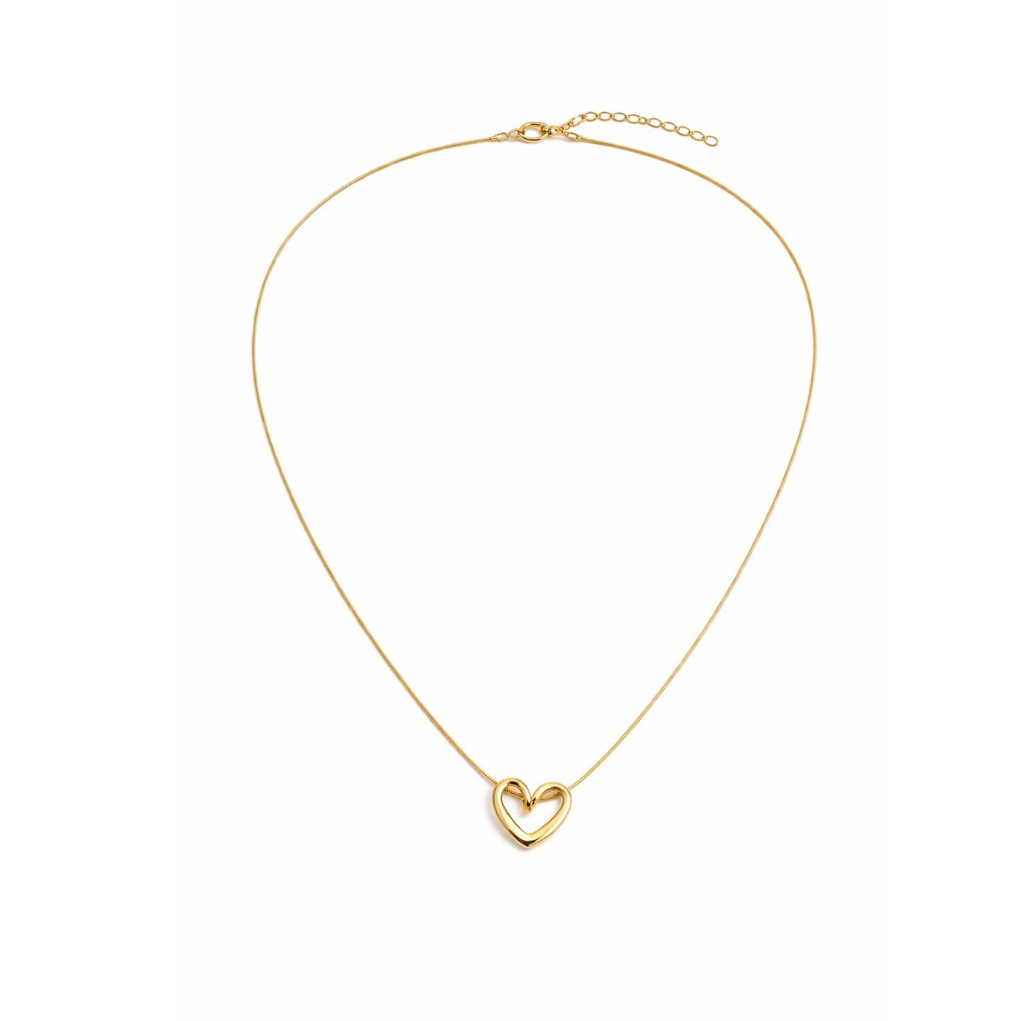 Gold Open Heart Necklace