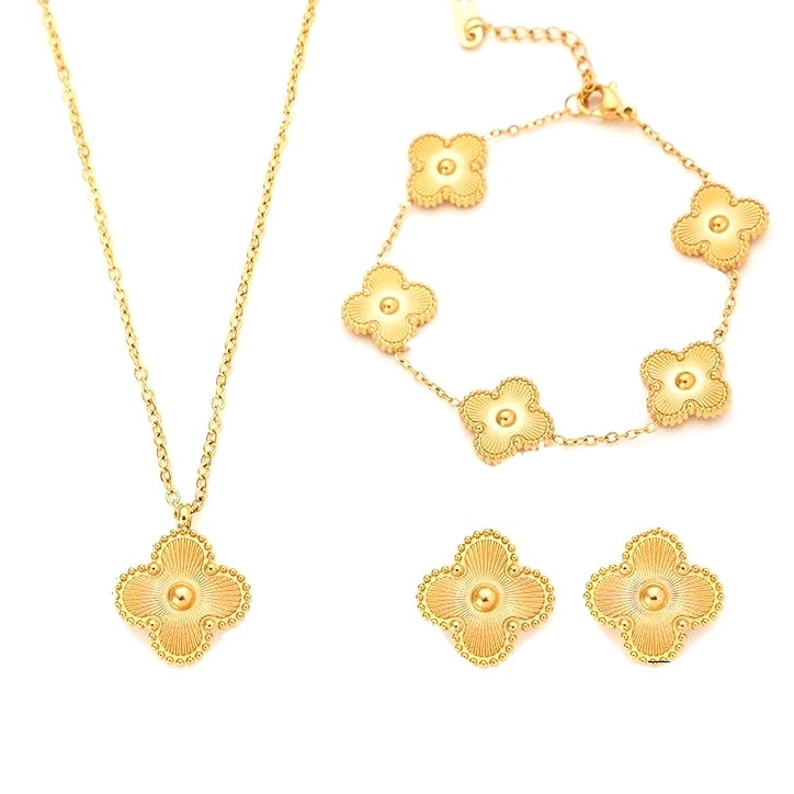 Golden Clover Jewelry Set