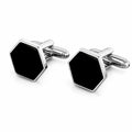 Onyx Hex Cufflinks