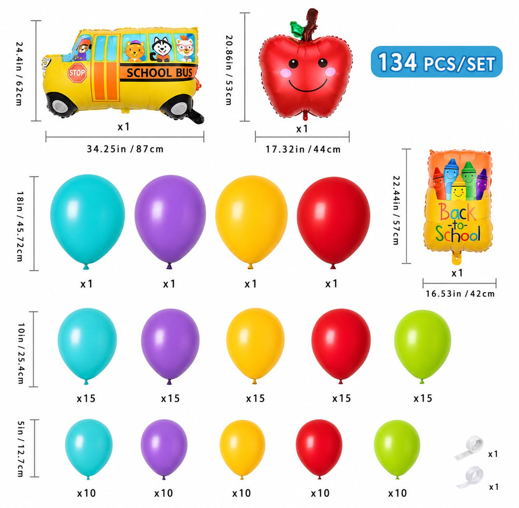 Back to School Balloon Arch Kit - Balloon | Asena Boutique Qatar