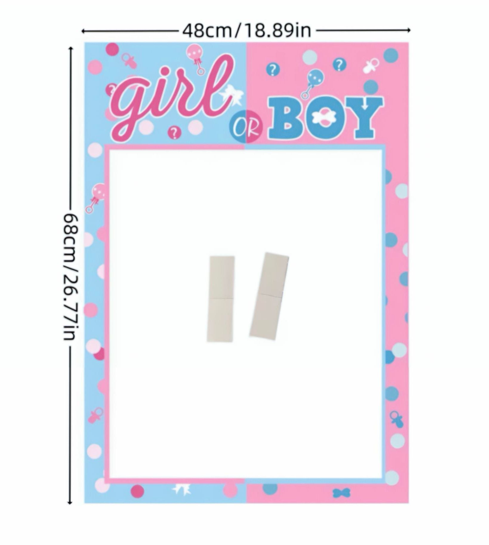 Girl or Boy Gender Reveal Photo Frame - Photo Booth | Asena Boutique Qatar