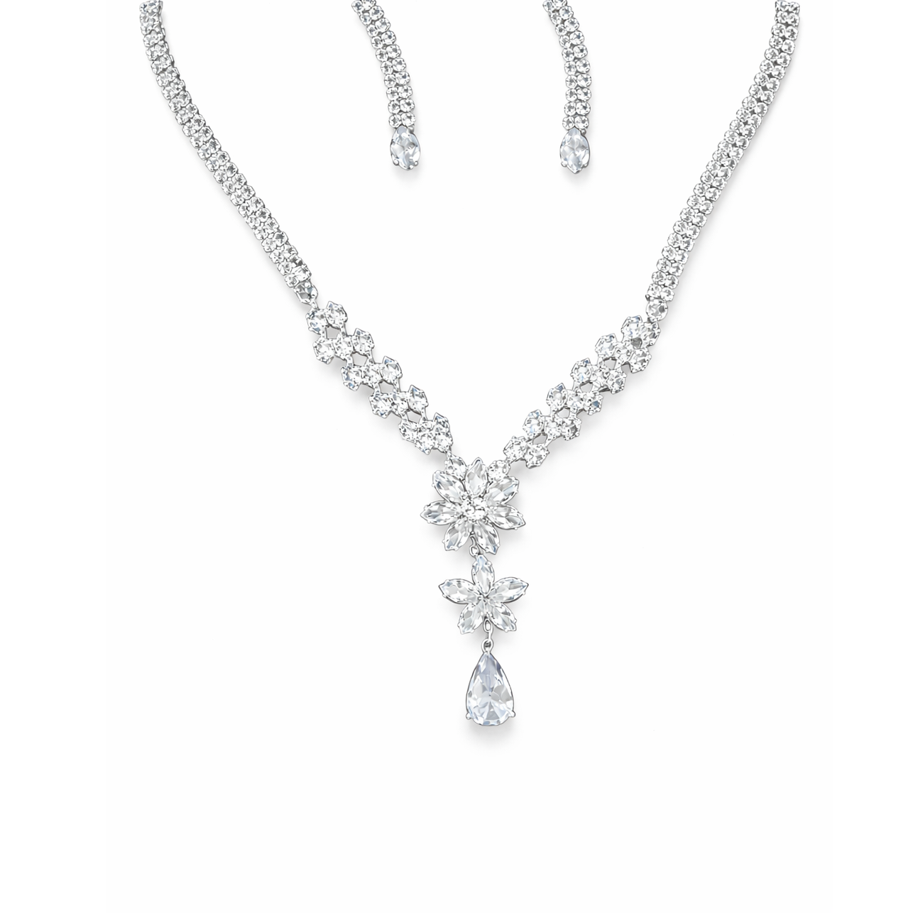 Crystal Blossom Jewelry Set