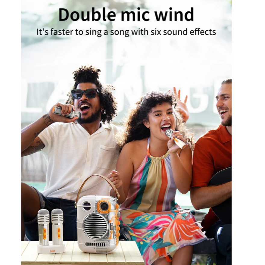 Divoom Spark-Pro Dual Wireless Microphone Karaoke Set