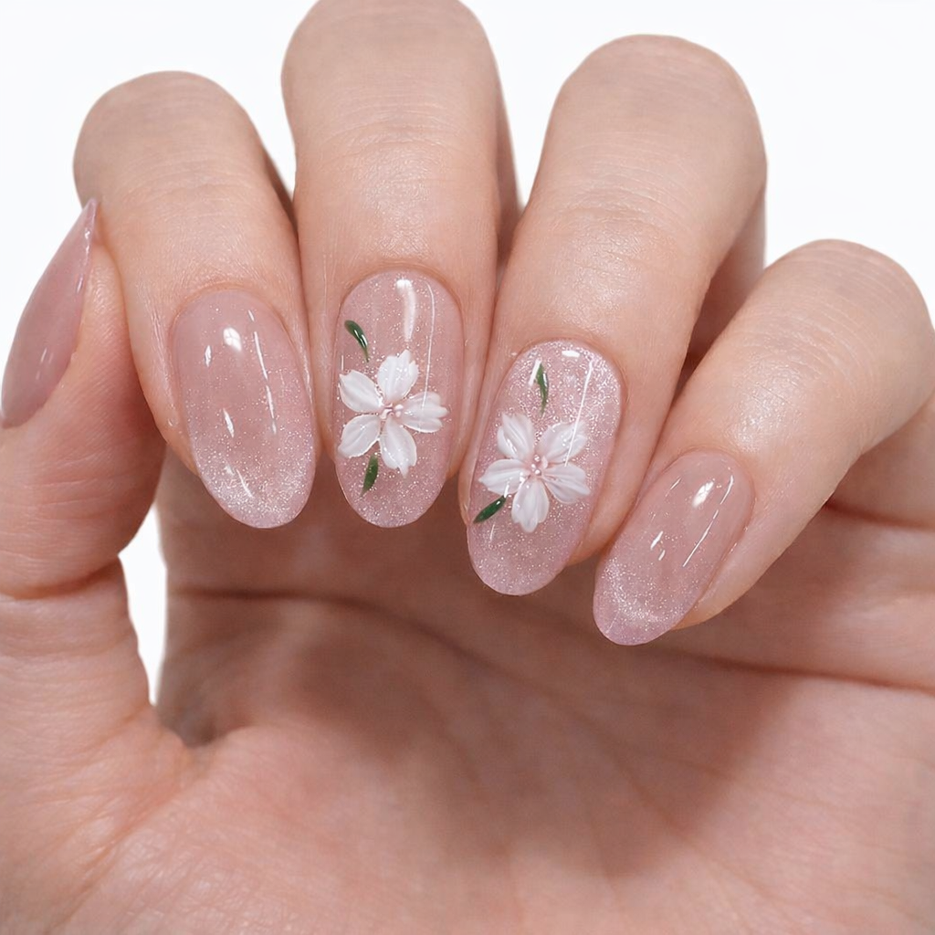 Floral Press-On Nails