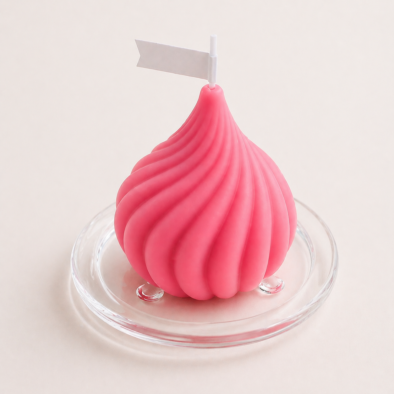 Whimsical Swirl Scented Candles 6 cm (Pink)