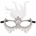 Feather Rhinestone Masquerade Mask - Party Costume | Asena Boutique Qatar
