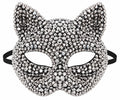 White Rhinestone Cat Mask - Party Costume | Asena Boutique Qatar