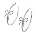 Silver Bow Earrings