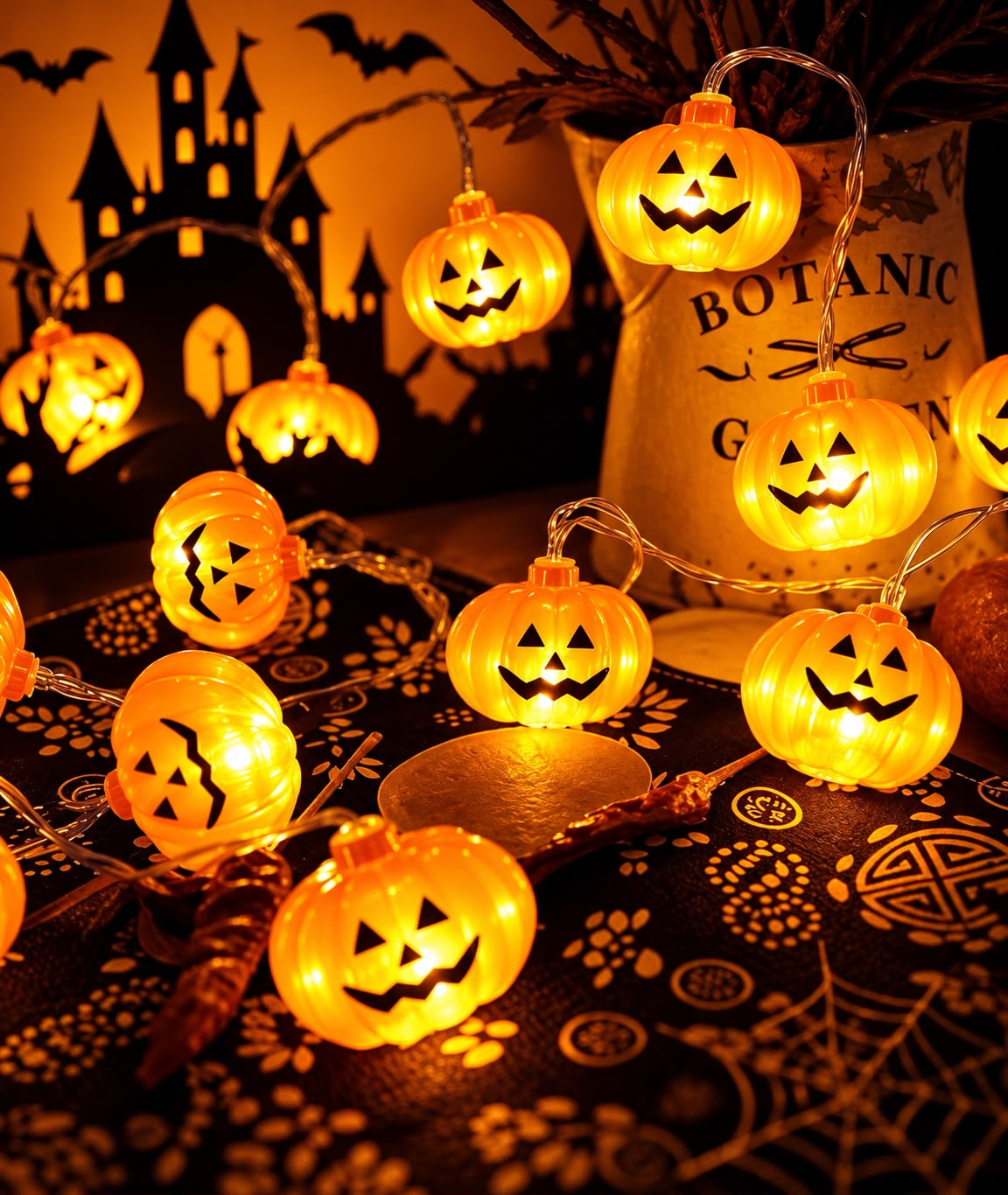 Pumpkin Face Decorative Lights - Halloween Decoration | Asena Boutique Qatar