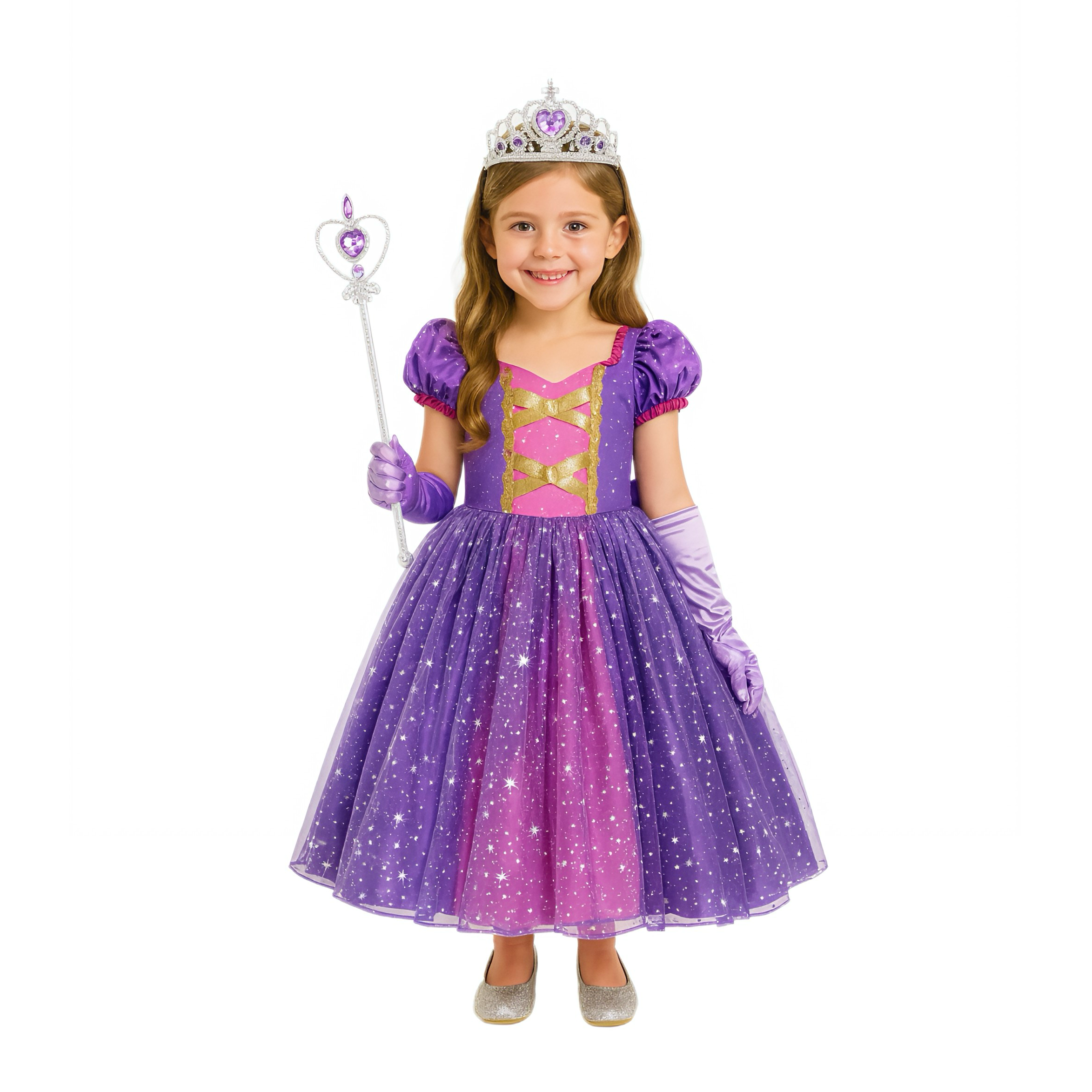 Purple Sparkle Princess Dress