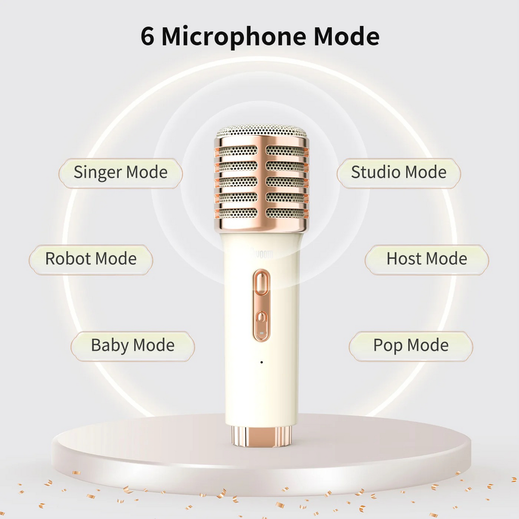 Divoom Songbird-HQ Portable Karaoke Bluetooth Speaker | Home KTV sound set - White