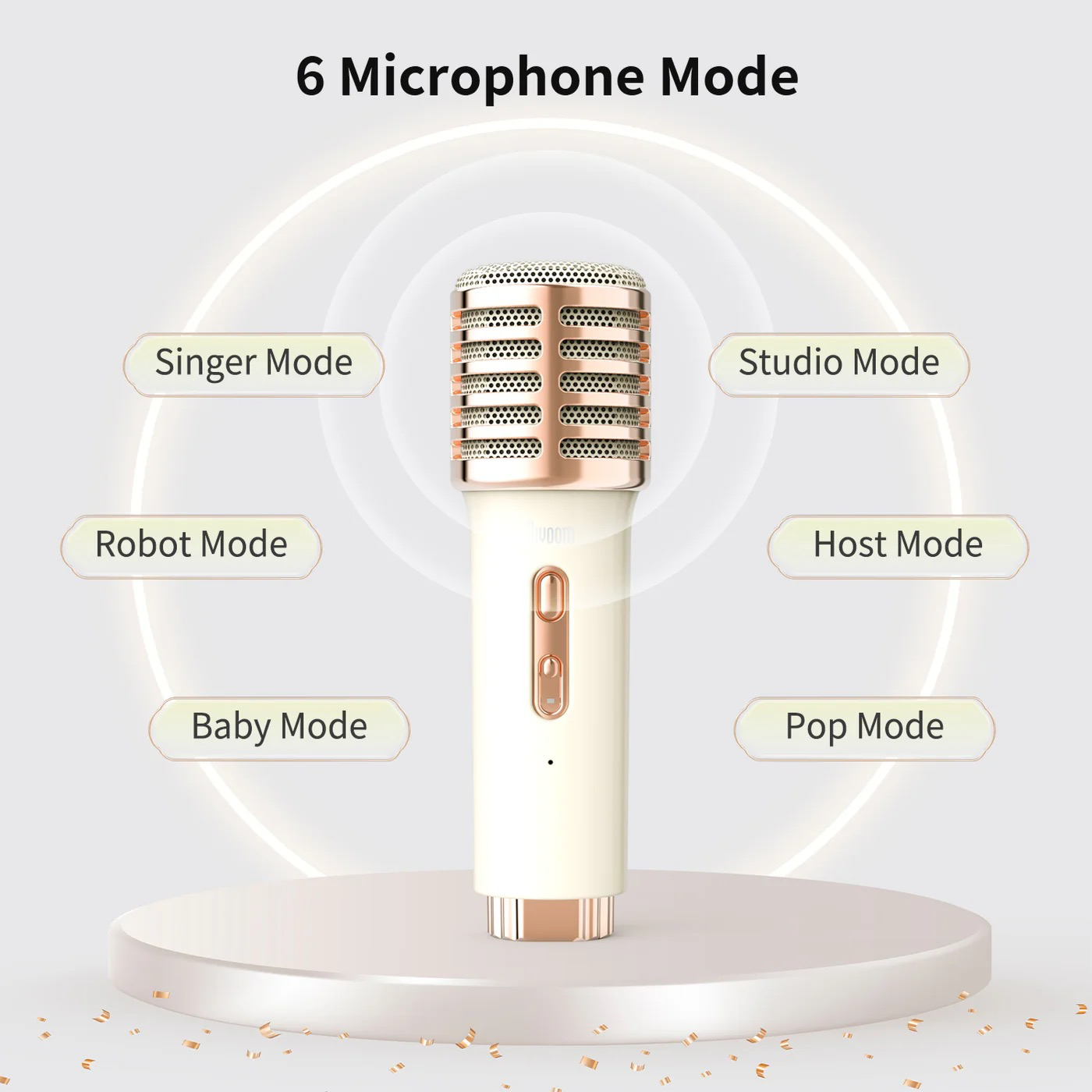 Divoom Songbird-HQ Portable Karaoke Bluetooth Speaker | Home KTV sound set - White