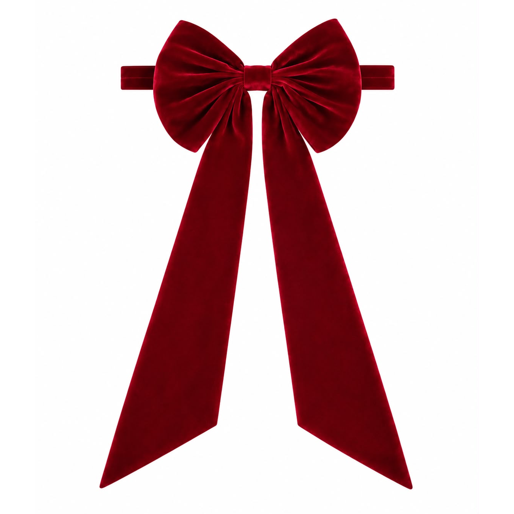Burgundy Velvet Chair Bow - Party Decoration | Asena Boutique Qatar