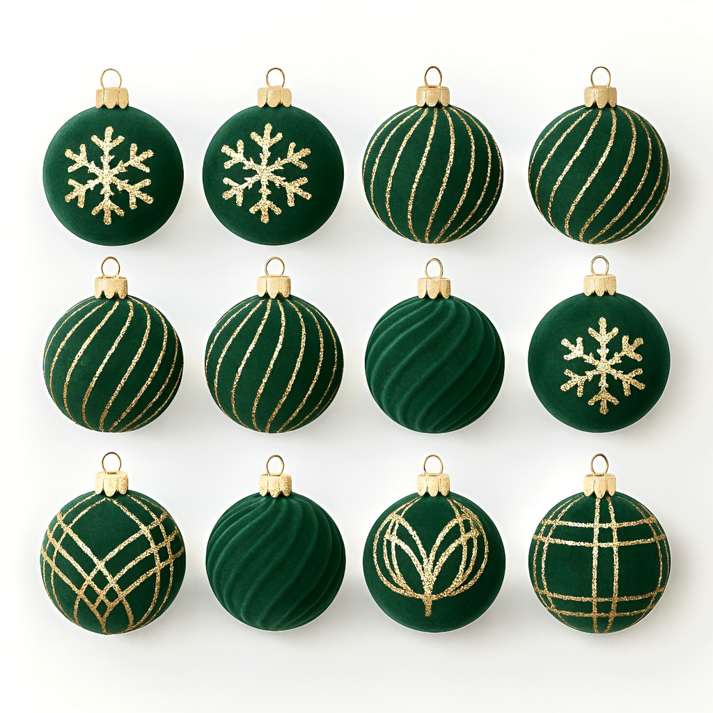 Green Ornament Set