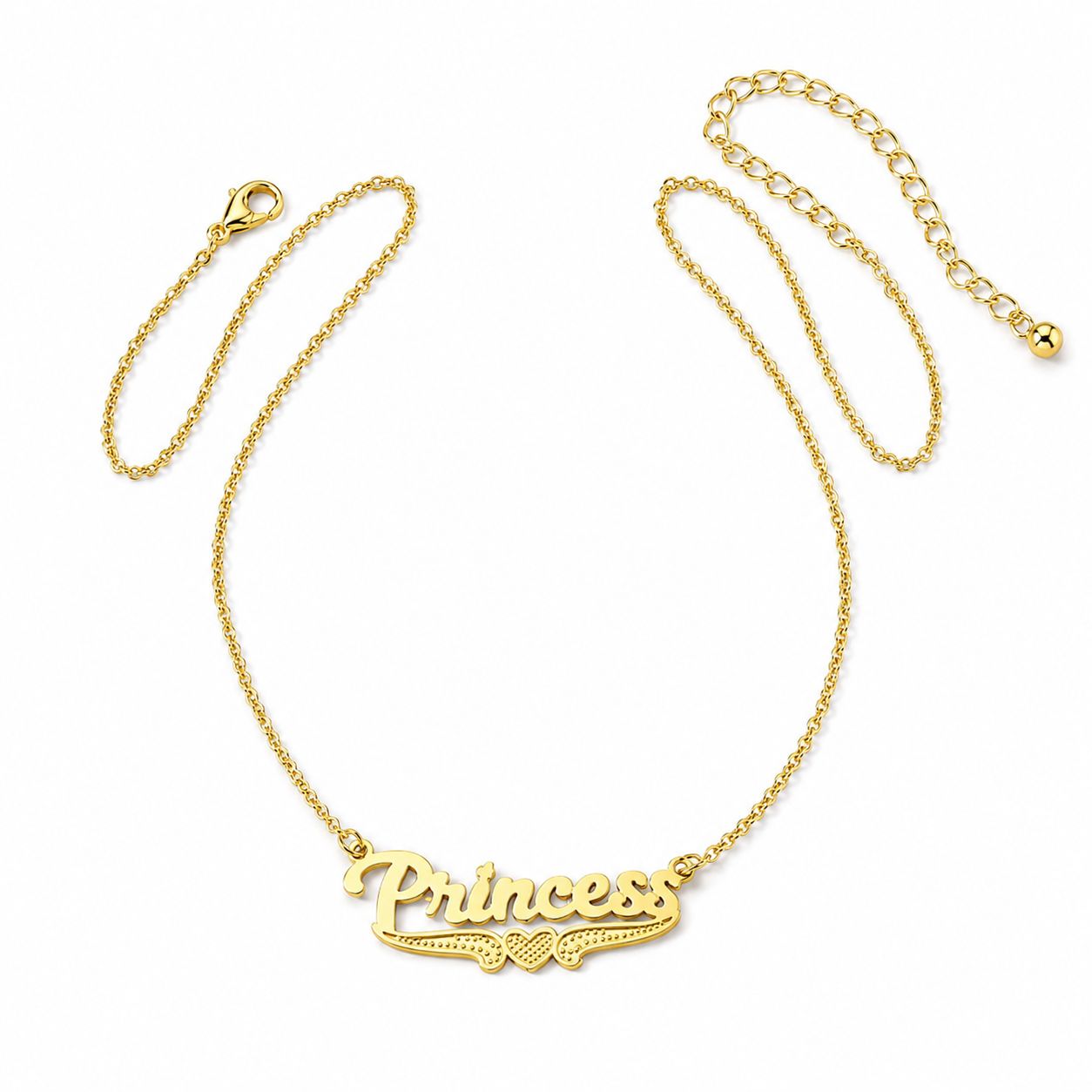 Princess Gold Name Necklace - Kids' Jewelry | Asena Boutique Qatar