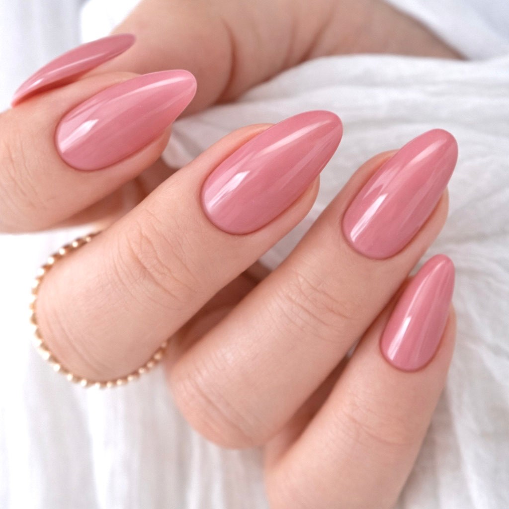 Rose Almond Nails