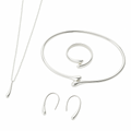 Silver Teardrop Jewelry Set