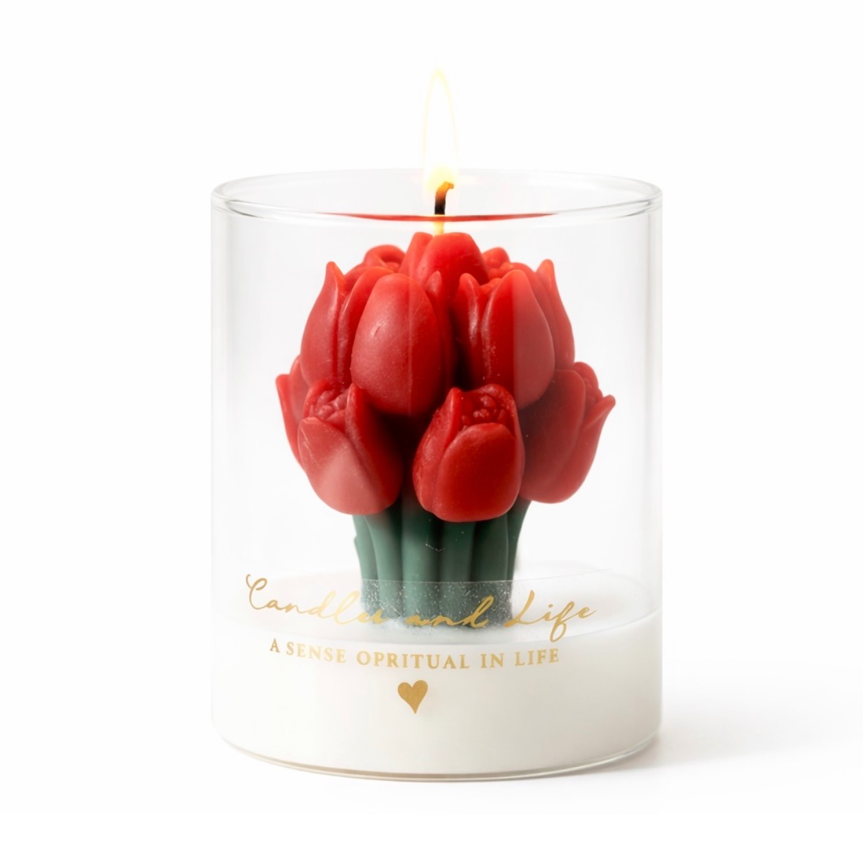 Tulip Bloom Candle(Red)