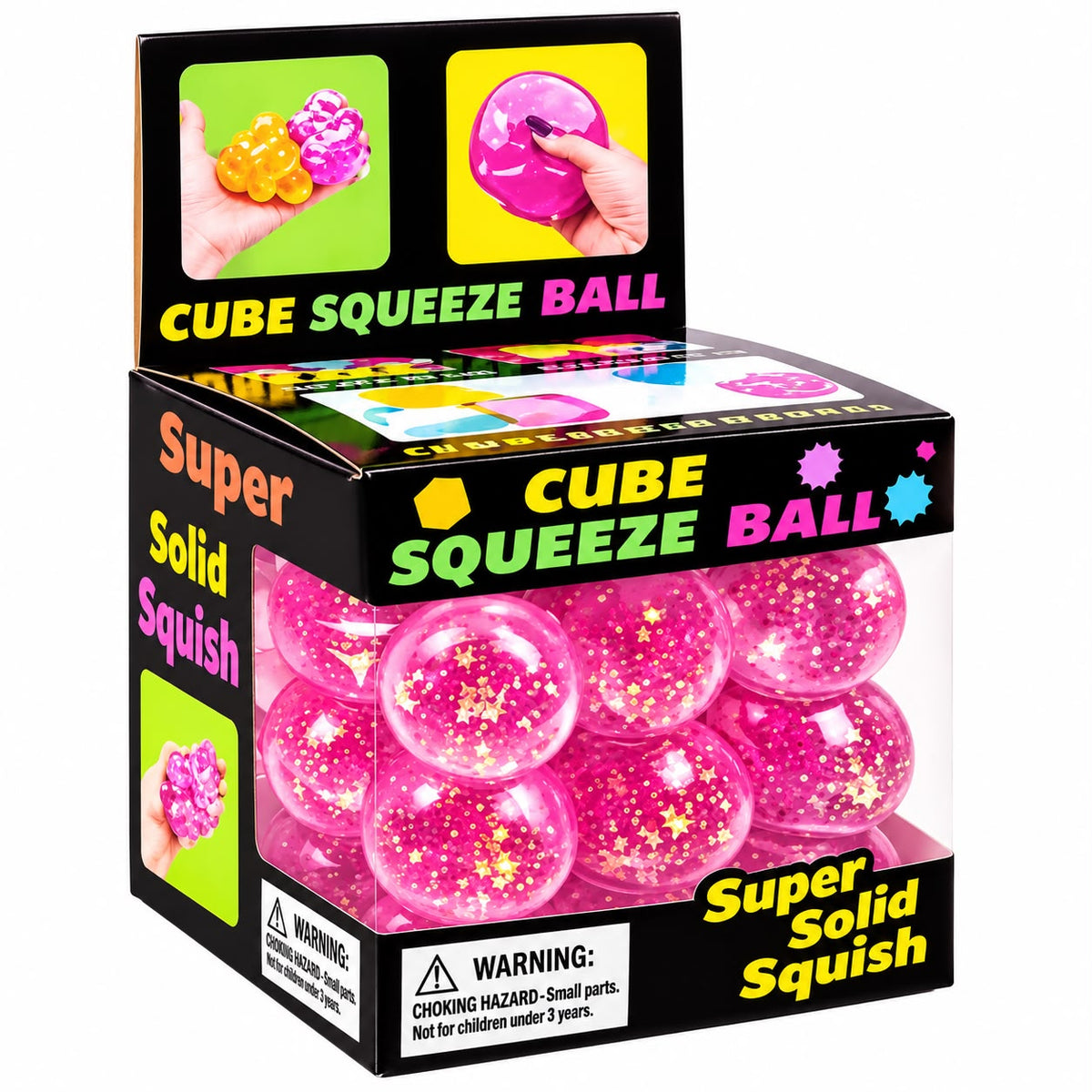 Pink Glitter Squeeze Ball - Squishy Toy | Asena Boutique Qatar