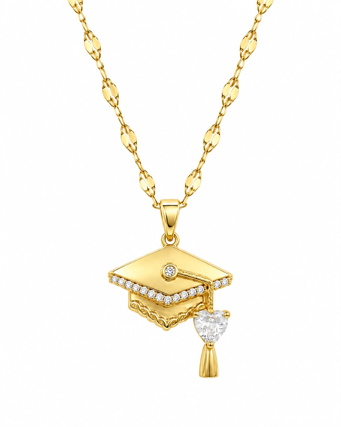 Graduation Cap Pendant Necklace - Women's Necklace | Asena Boutique Qatar