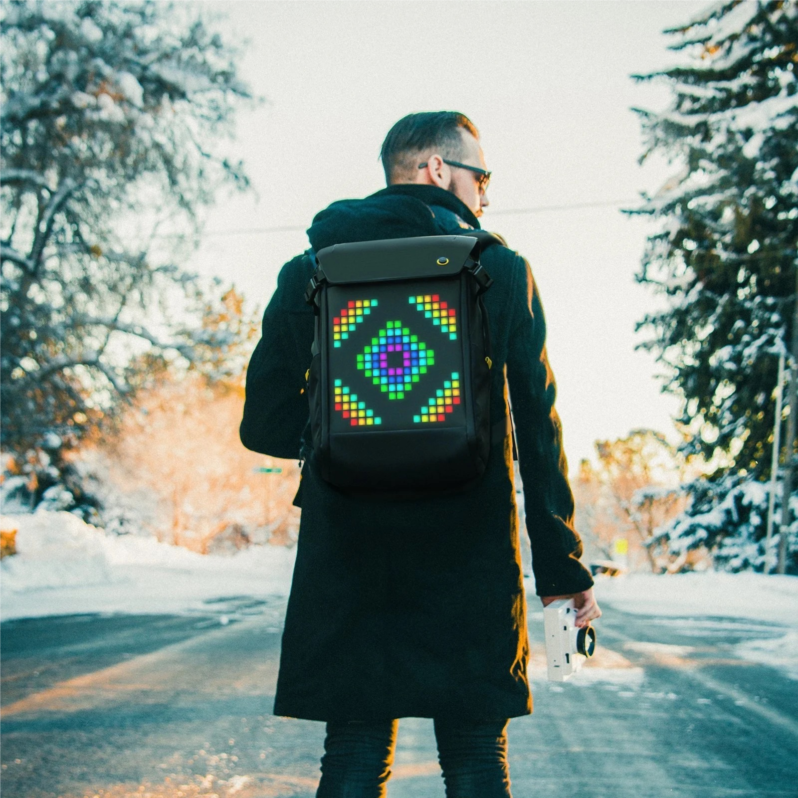 Pixoo Backpack - Innovative Smart Led Backpack - Black